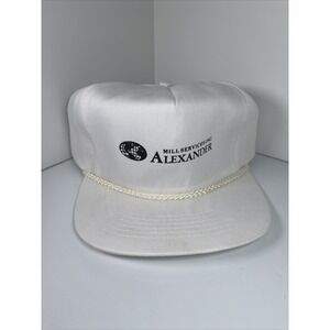 Vintage Alexander Mill Services Inc Hat Rope Strap White Harmony PA Scrap Metal‎
